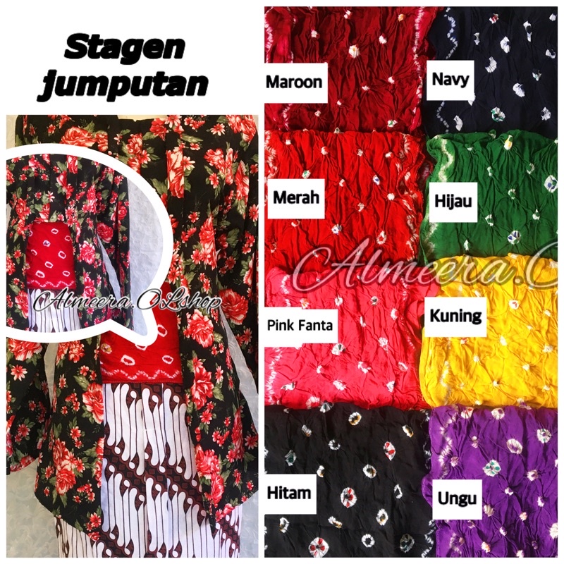 Stagen jumputan /ankin jumputan kebaya kemben