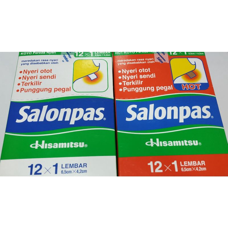 Salonpas Koyo | Salonpas Hot | Salonpas Pereda Nyeri 12x1s 5x2s 1 lbr | Koyo Salonpas Koyo
