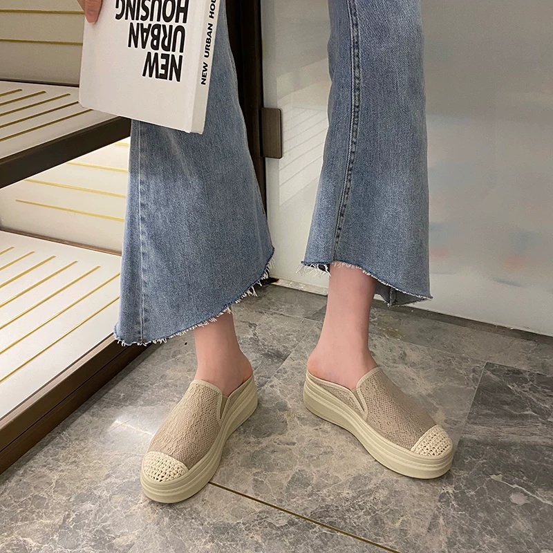 [✅BISA COD] 30026 Sandal Wanita Import RW Slip On