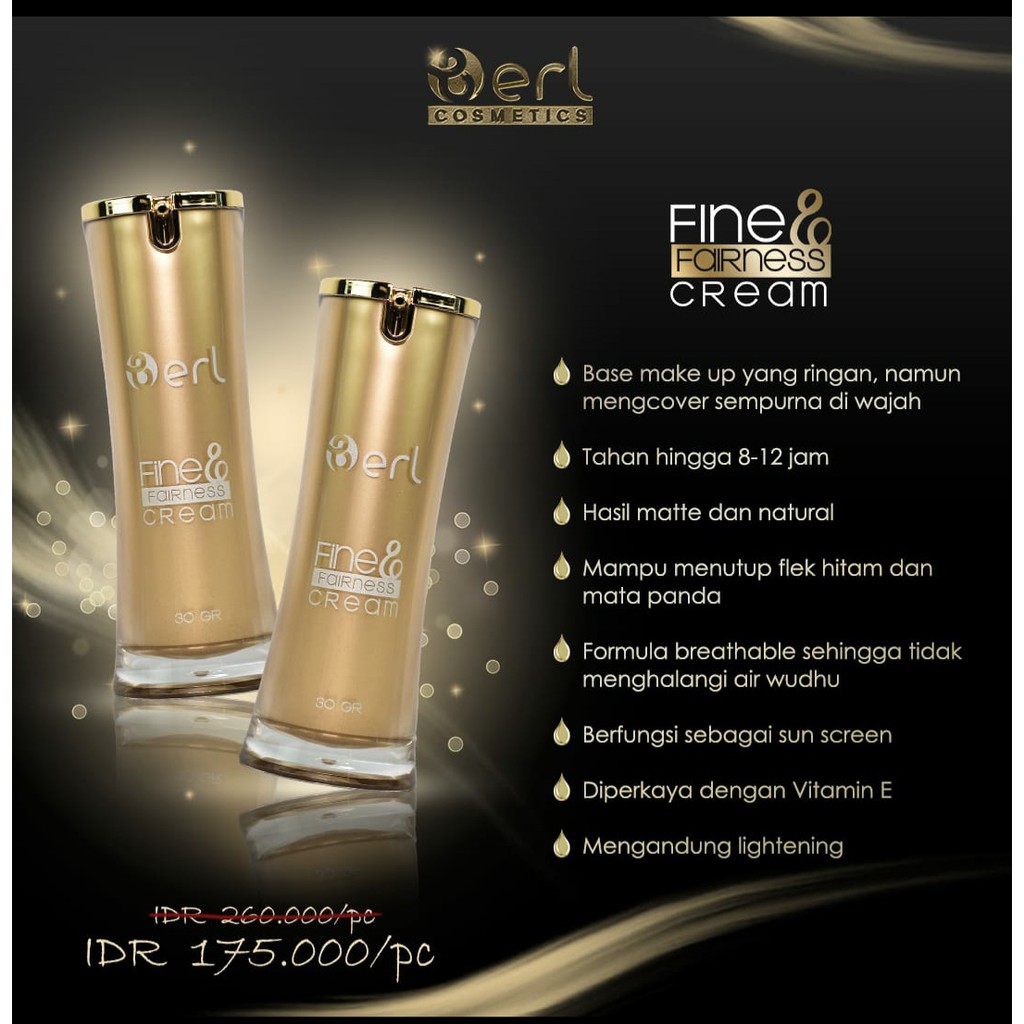 [BISA COD] B ERL FINE &amp; FAIRNESS CREAM