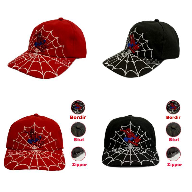 Topi anak Spiderman bordir Topi anak karakter topi anak