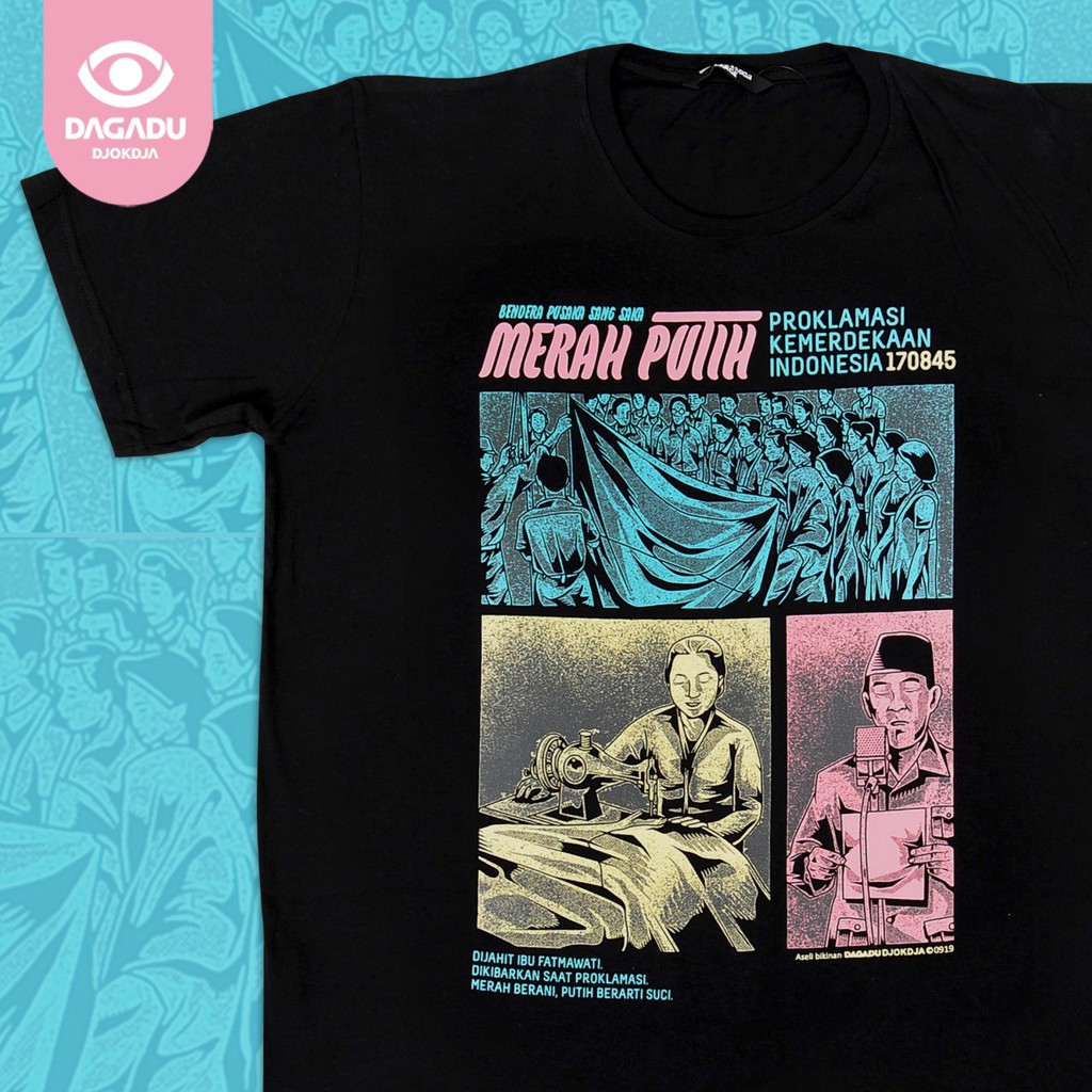 

Dagadu kaos dagadu aseli official - merah putih