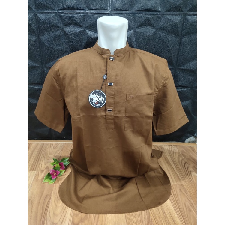 [ Nitaranz ] Baju Koko ABOKI Kurta Lengan Pendek / Kemeja Aboki Kancing Snap Pria Dewasa / Aboki Pre