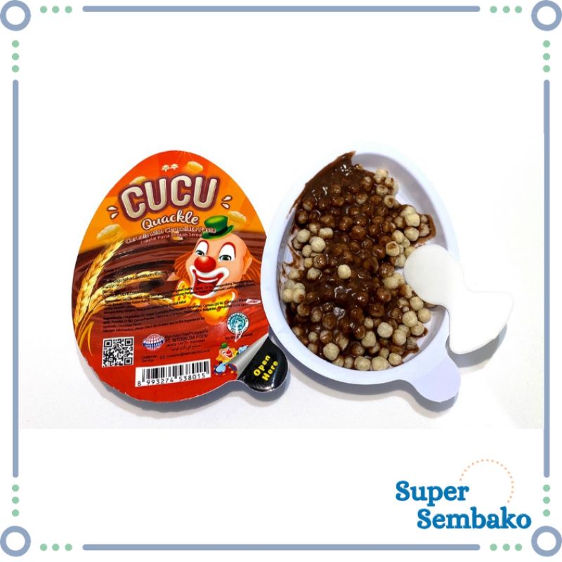 SNACK COKELAT PASTA CUCU QUACKLE KINDERJOY NYAM NYAM 360gr ISI 24 PCS