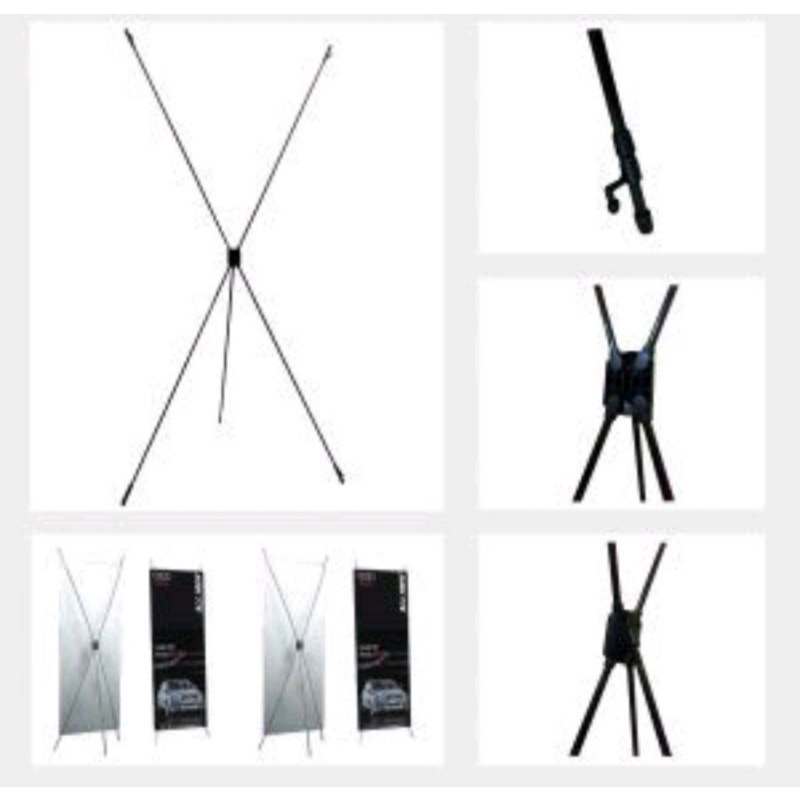 TIANG X BANNER 60X160CM DUDUKAN X BANNER