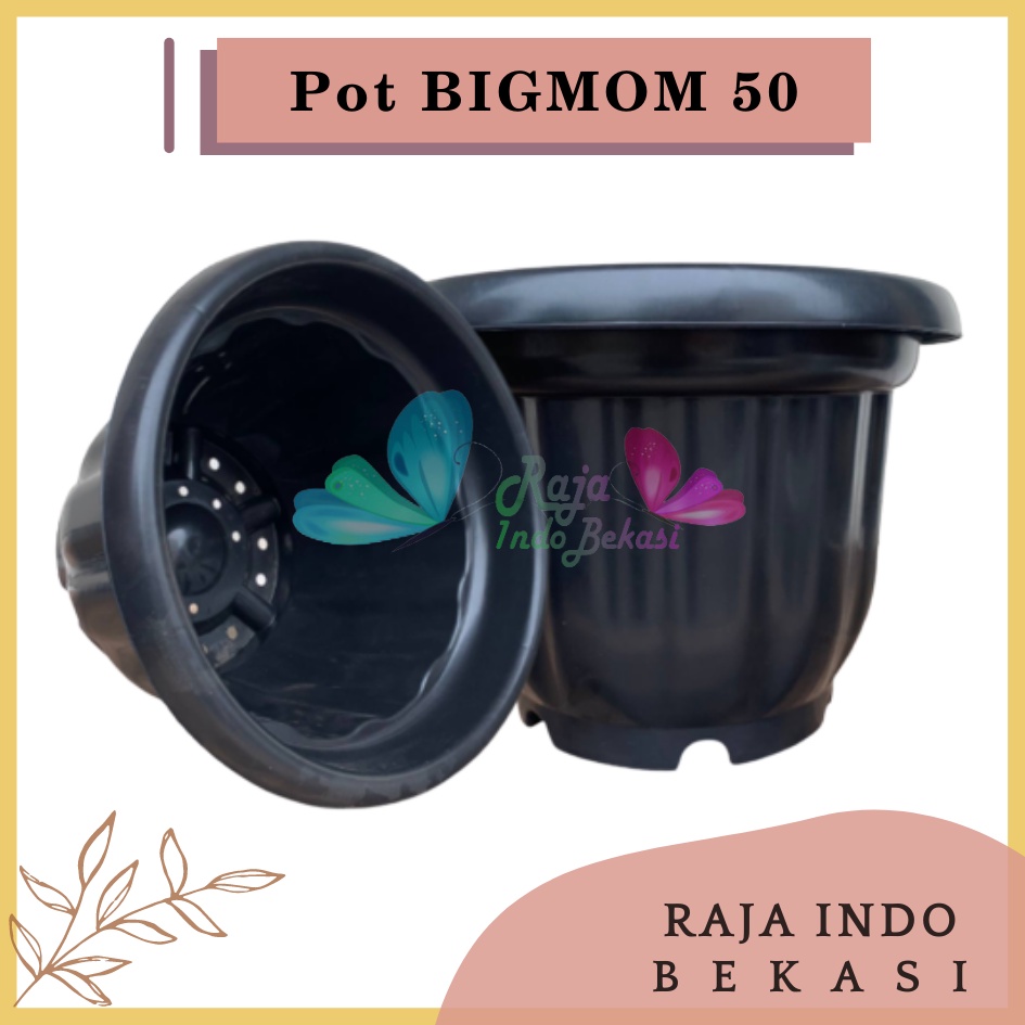 ONLY SAMEDAY AND INSTAN Pot BIGMOM 50 Hitam - Pot Besar Jumbo 50cm Pot Besar Plastik Bahan Tebal - Pot Besar Jumbo 100cm 50cm 40cm Putih Tinggi Hitam