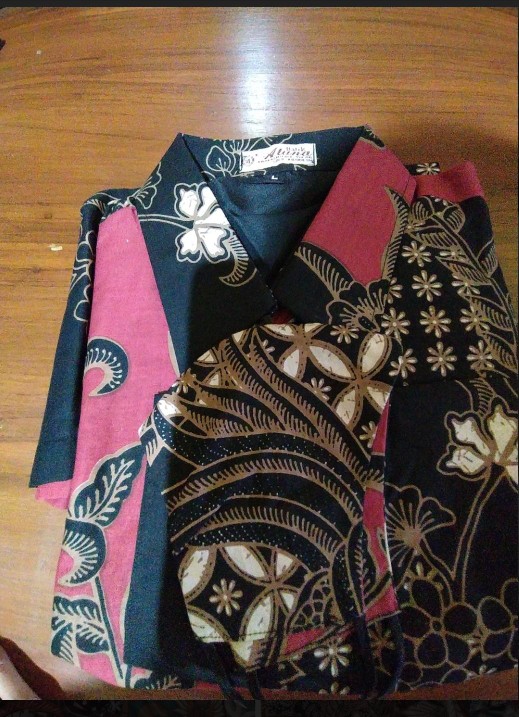 Kemeja Batik Premium Pria Slimfit Lengan Panjang Modern Slim Fit Full Furing  Batik Aluna Asd-009