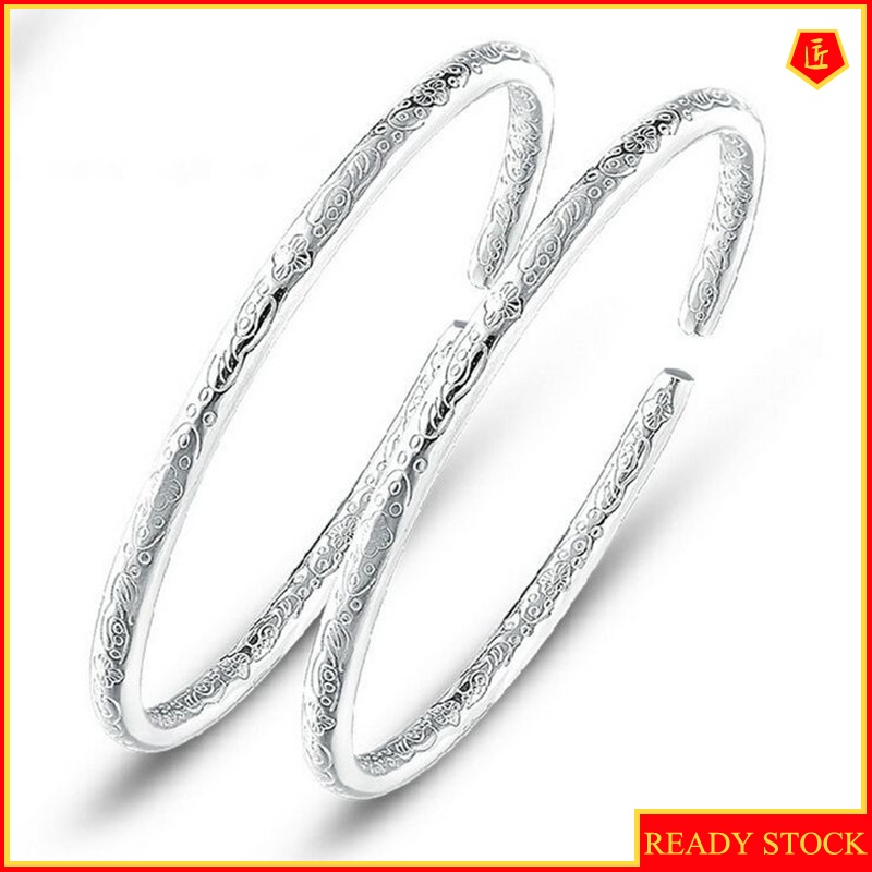 [Ready Stock]Fashion Elegant Silver Pattern Bracelet