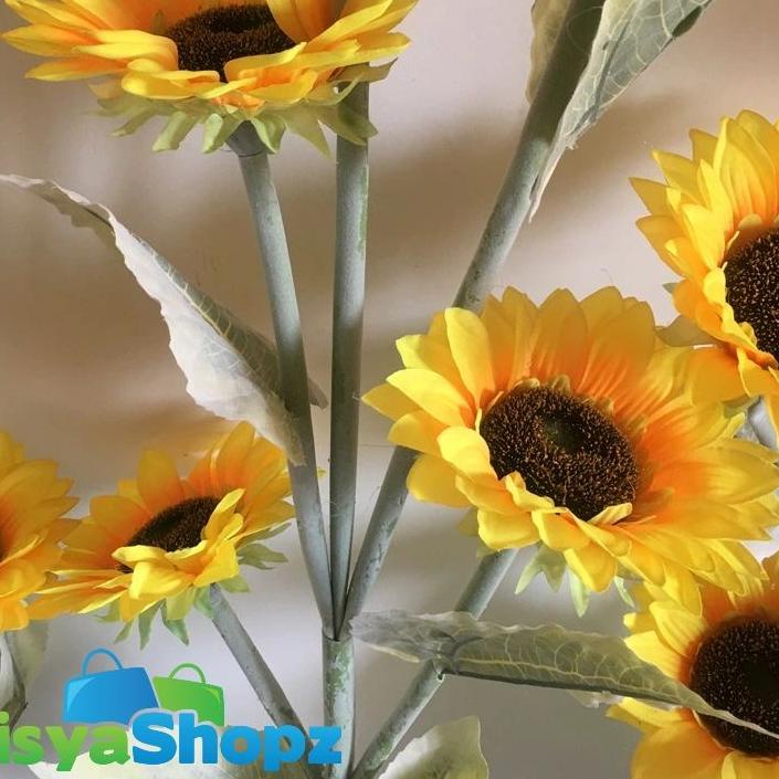 ん Sunflower Jumbo / Bunga Matahari Besar Artificial Bunga Plastik [ TANPA POT ] ご