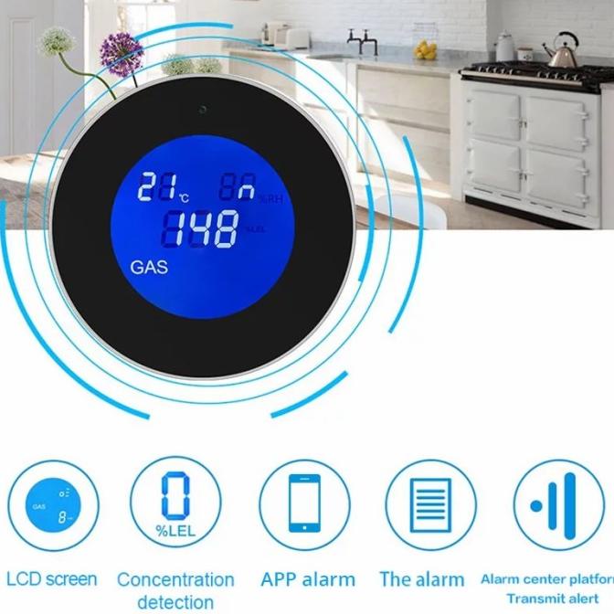 Gas Sensor Smart Gas Detector Lpg Kerui Tuya Smartlife Wifi Termometer