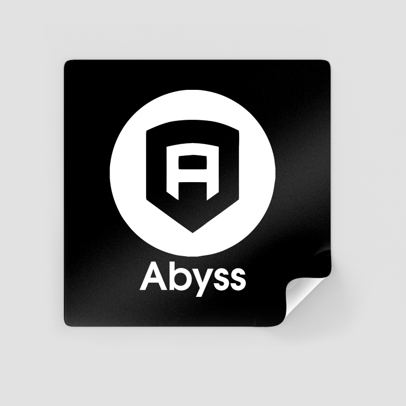 Stiker Abyss Token Crypto Logo Satuan  Anti Air