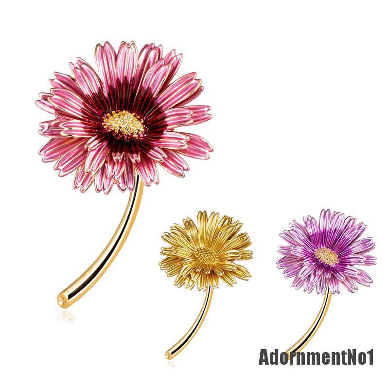 (Adornmentno1) Bros Pin Enamel Desain Bunga Aster Untuk Wanita