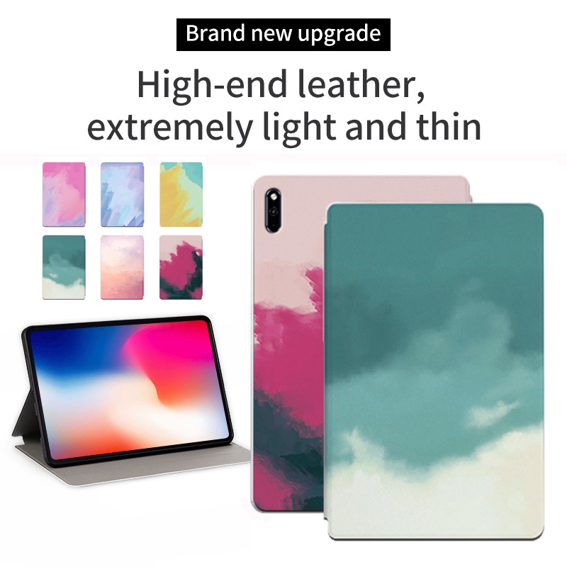 Untuk Huawei MatePad 10.4 (2020 /2022) BAH4-W09 BAH4-AL10 BAH3-W09 BAH3-AL00 BAH3-L09 BAH3-W59 Tablet Perlindungan Stand Case Fashion Cat Air Seni Lukisan Flip Penutup Kulit