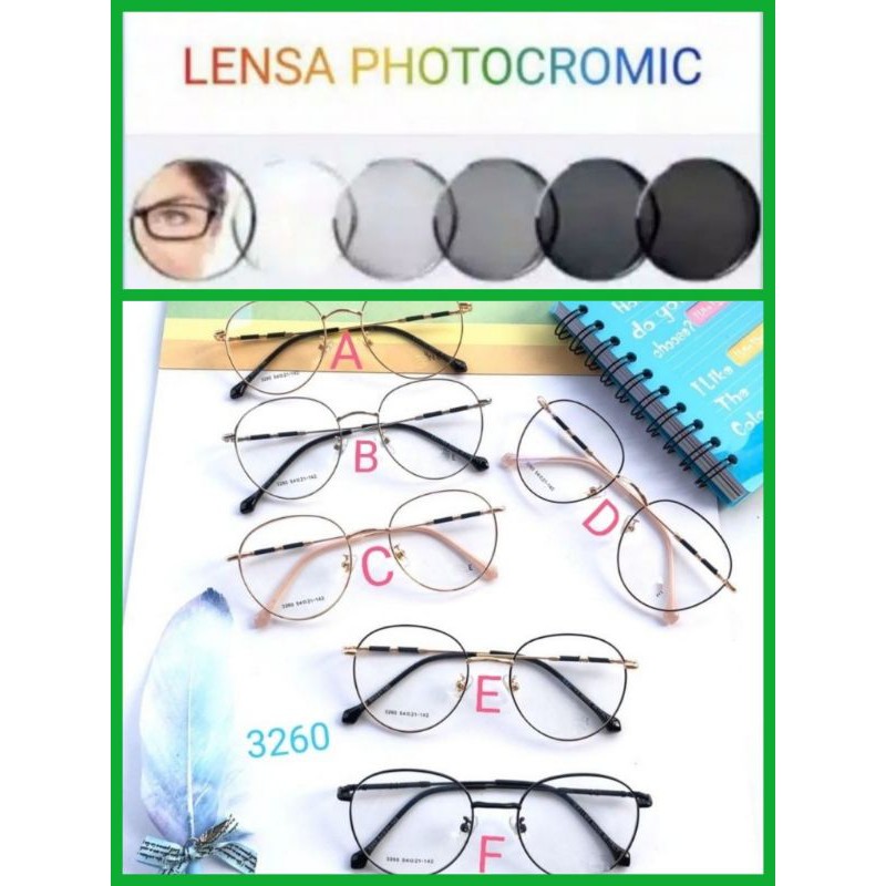 gratis lensa minus atau plus.. frame kacamata 3260