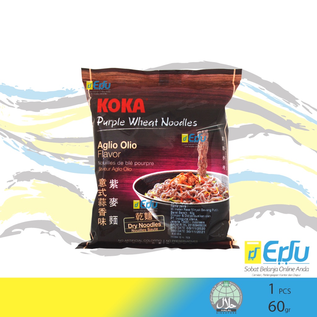 

ECER Koka Purple Aglio Olio Mie Instan Rasa Bawang Putih Halal Singapore - 60gr