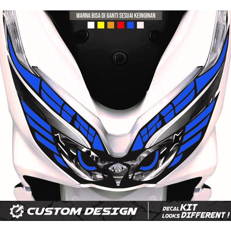 Stiker lampu lengkap , sticker lampu alis dan stiker lampu belakang pcx 150cc