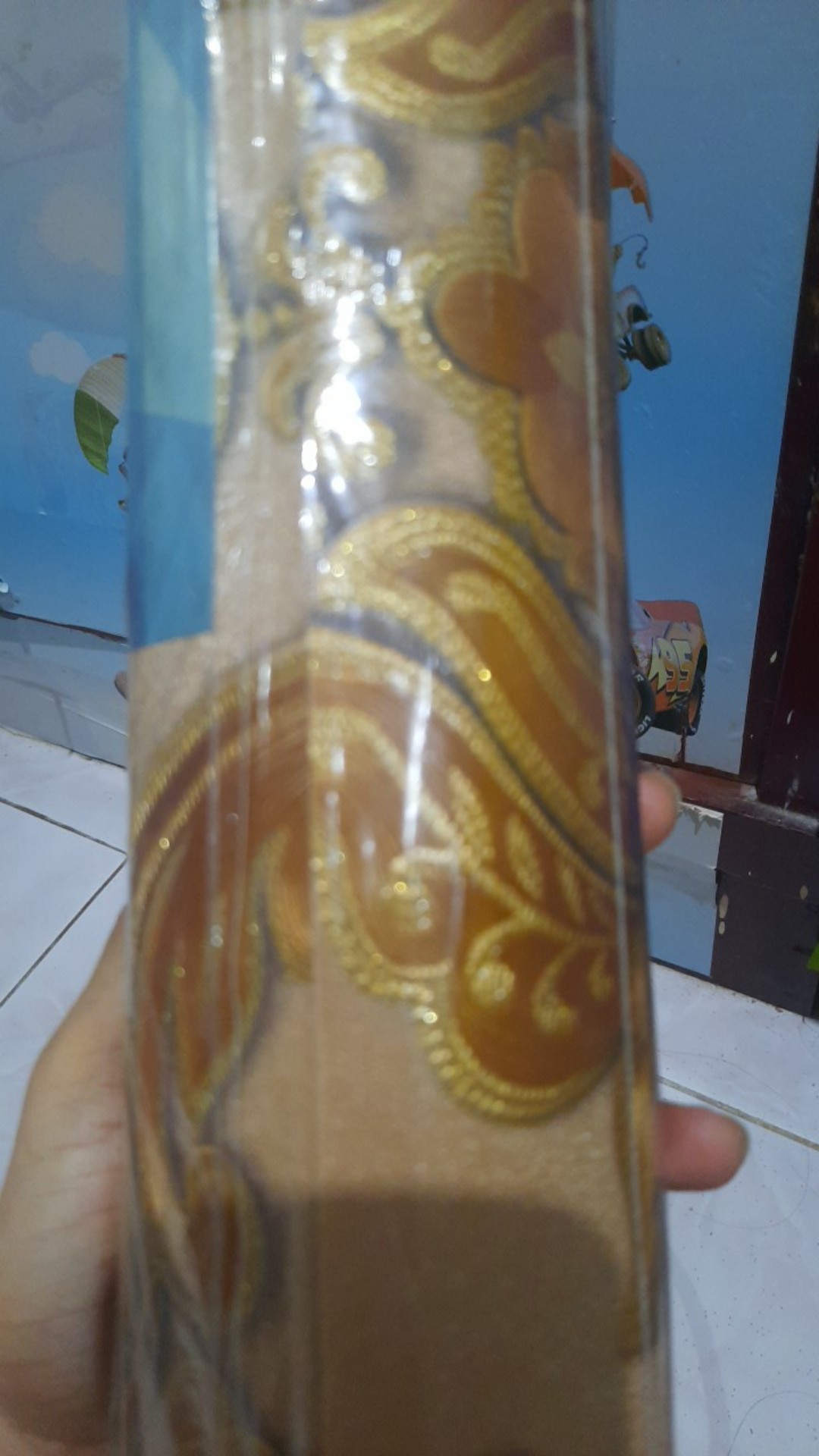 Wallpaper Dinding Murah Klasik Batik Mewah Gold