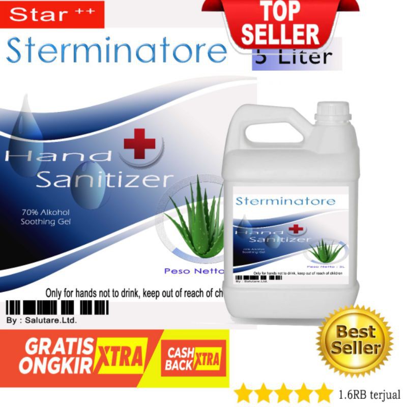 hand sanitizer gel steminatore 5 liter