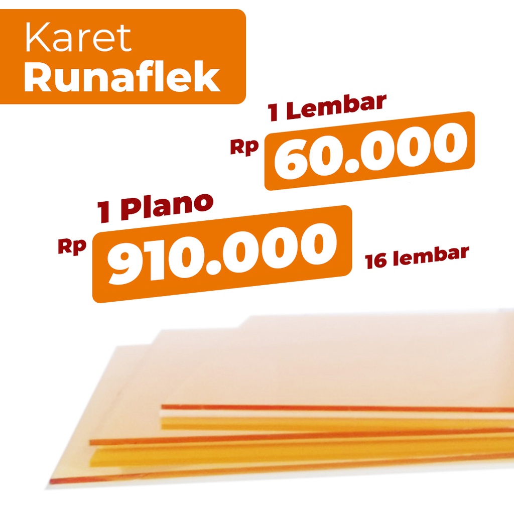 

Karet Runaflek Untuk Stempel Ukuran 19 X 25 cm - Karet Nilo