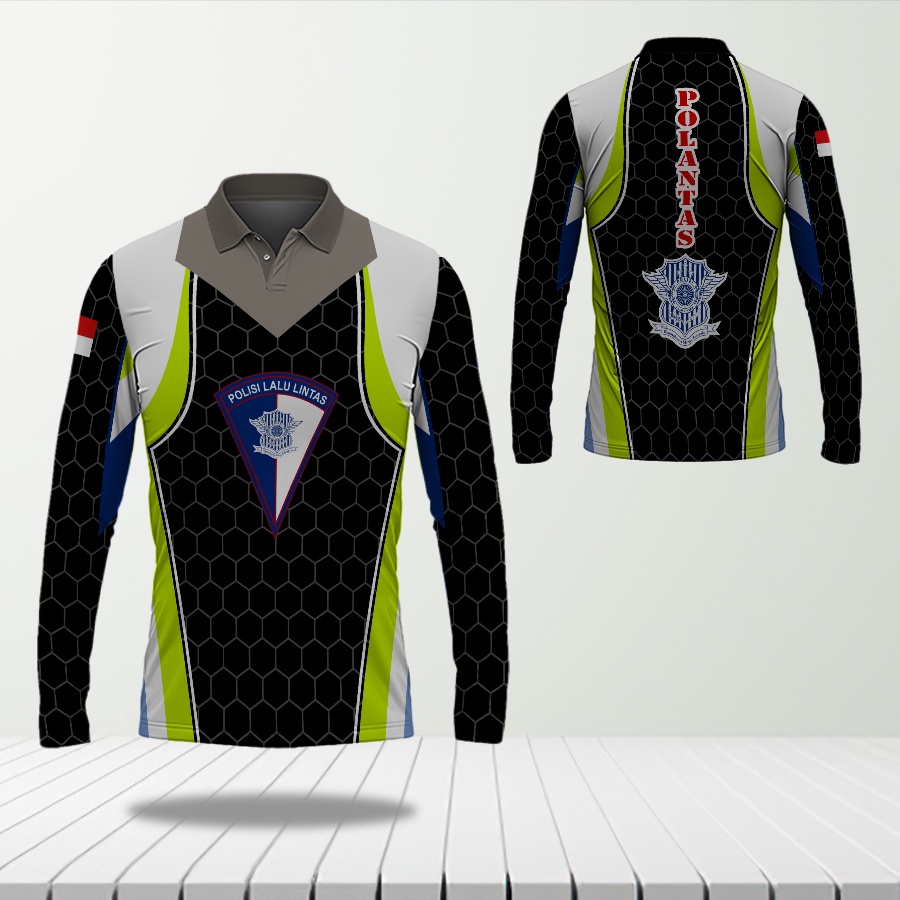 Utamamedia - Polo Polantas Lengan Panjang / Kaos Kerah Polantas Lengan Panjang