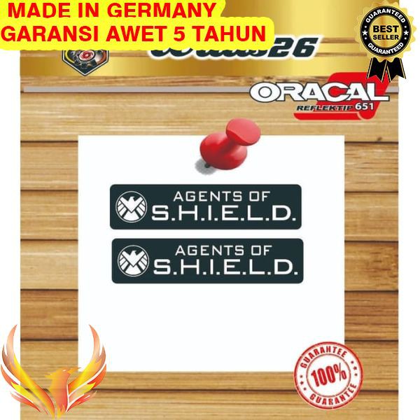 

TERMURAH Sticker Marvel Agent Square Shape Black Cutting Stiker Phoenix Star
