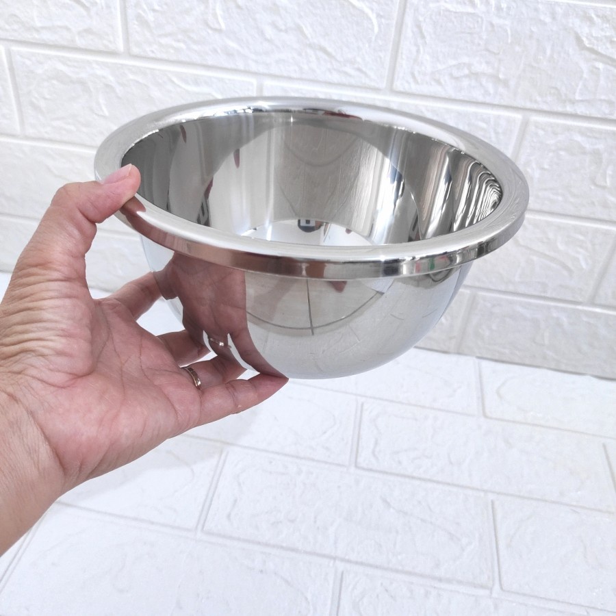 Baskom Elegant Komodo 20 cm stainless TEBAL Sop Kuah Panci Mixing Bowl