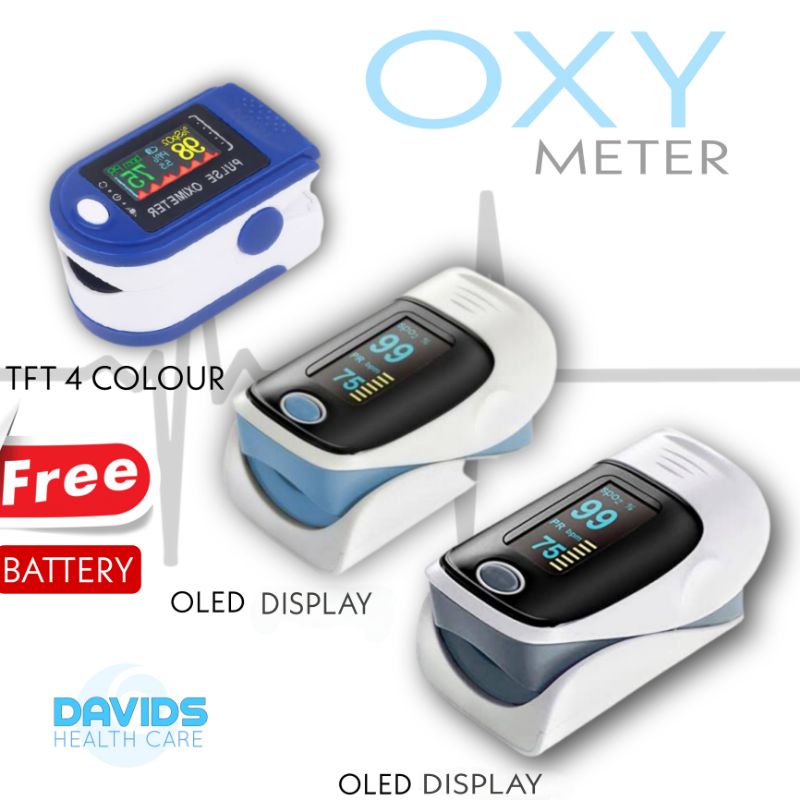 Oksimeter Oximeter Oxymeter Alat Ukur Saturasi Oksigen Darah Pulse Fingertip