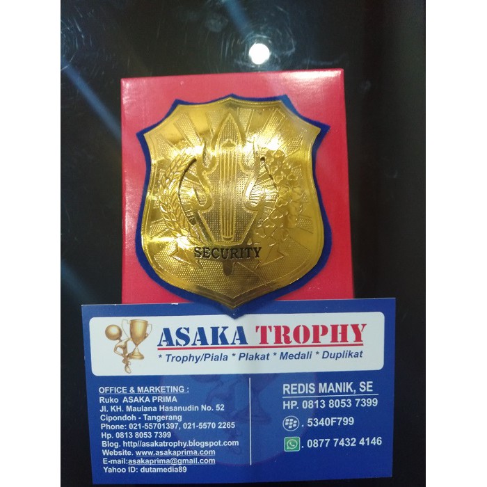 PIN LENCANA KEWENANGAN SECURITY BESAR