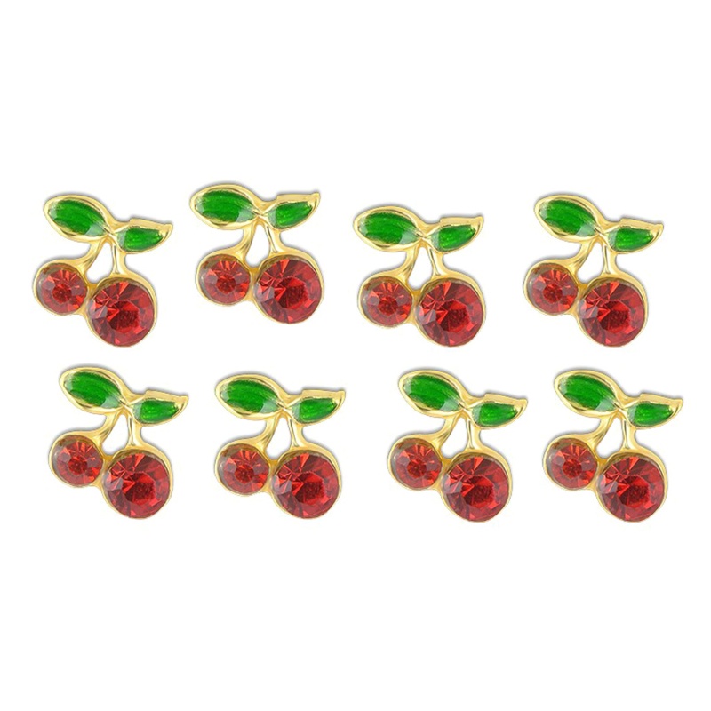 Siy 10 Pcs Ornamen Buah Ceri 3d Hias Berlian Imitasiglitter Untuk Dekorasi Nail Art