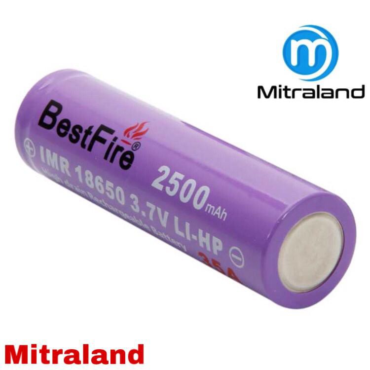 Battery BestFire 18650 2500mAh 35A Authentic real