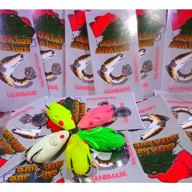 umpan pancing sofrog ikan gabus dan toman model tikus 3d  daffa lure ukuran  3.5 cm