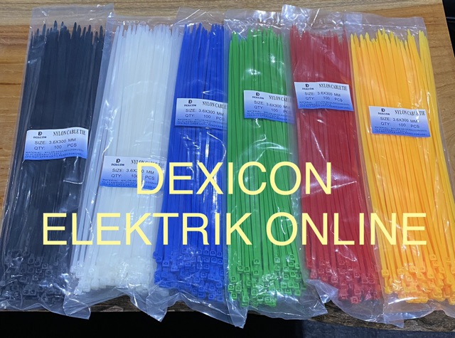 kabel ties 30 cm/cable ties/tali ties/lebar 3.6x300mm/ties grosir/kabel ties murah/kabel ties warna