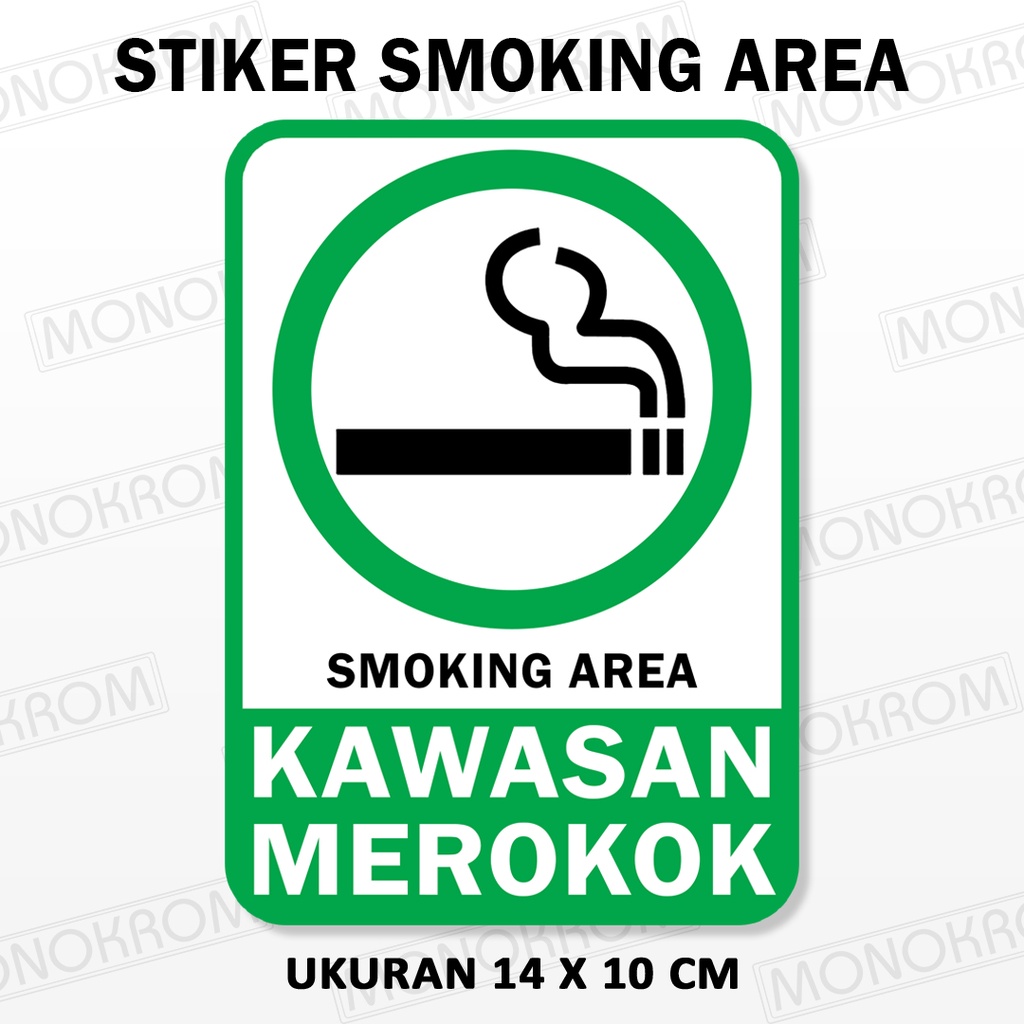 

Stiker Smoking Area | Stiker Kawasan Merokok