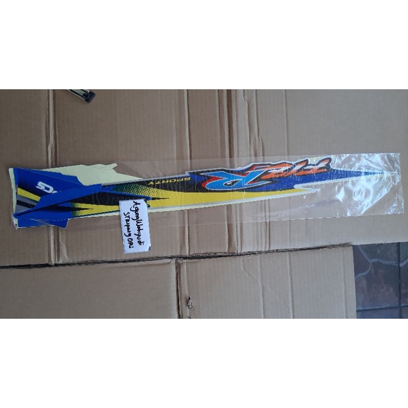 STIKER STRIPING LIS BODY MOTOR YAMAHA FIZ R  SPORTY SILVER BIRU HITAM KUNING FIZR F1ZR