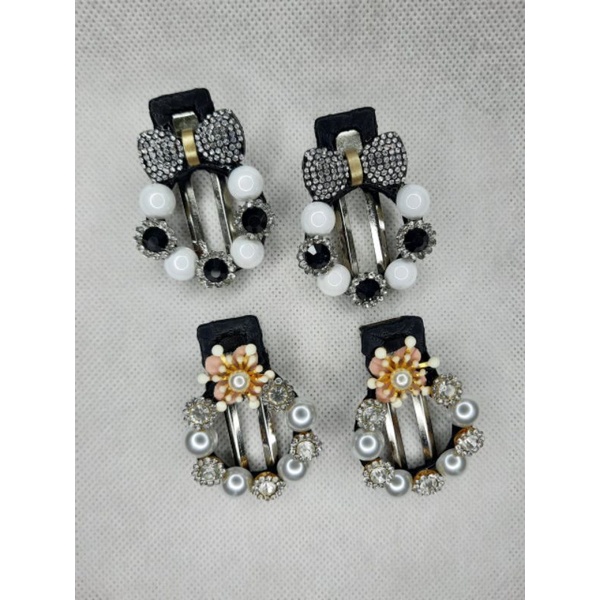 Jepit Korea Black Pearl Blink / Jepit Rambut Wanita