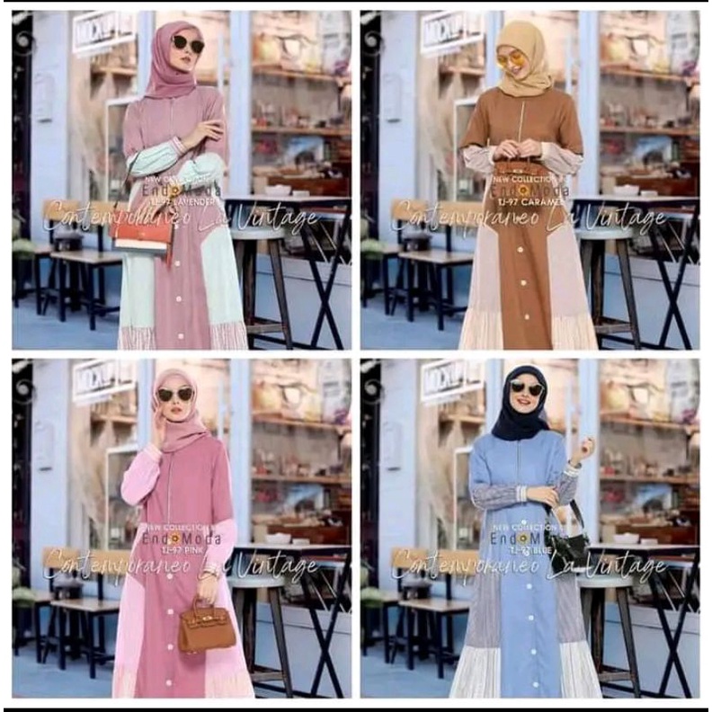NEW Gamis  Dress Remaja Muslimah Terbaru Endomoda Vintage
