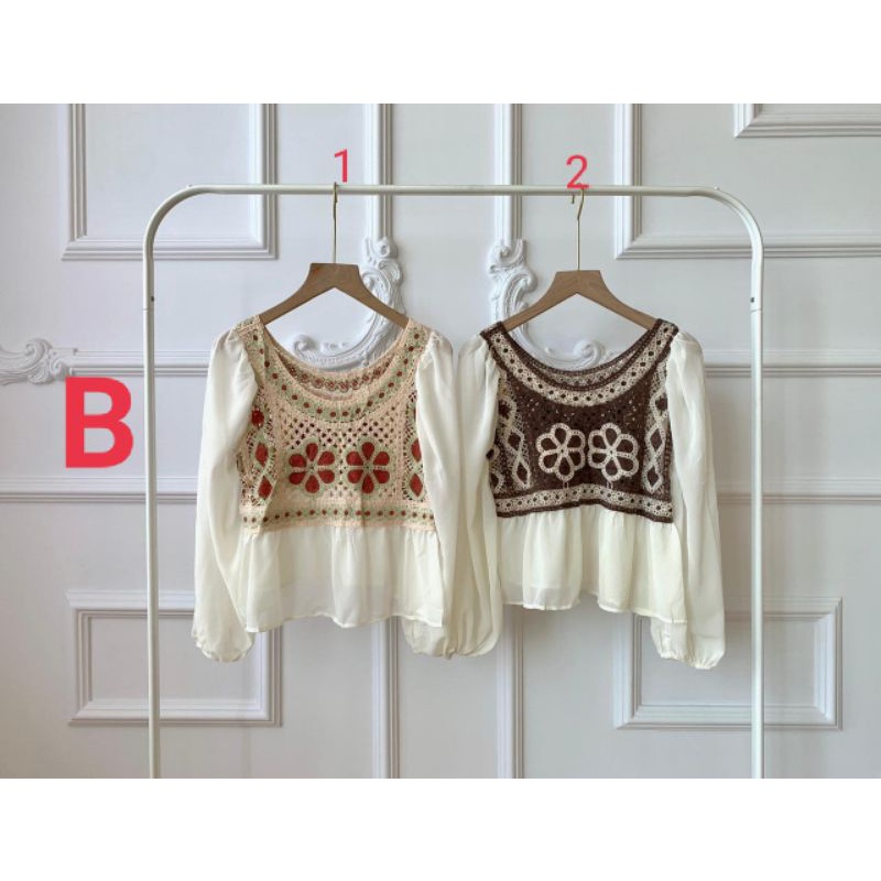 VN IMPORT TOP MILANA CROP TOP KOREA IMPORT  BLOUSE KOREA STYLE PREMIUM