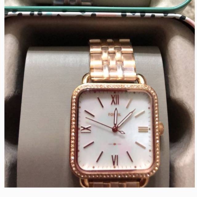 Fossil ES4269 watch white pearl/RG