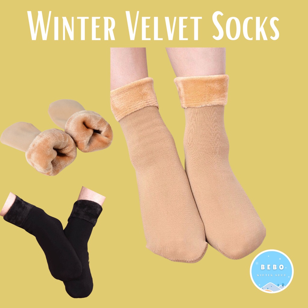 Kaos kaki Velvet musim dingin all size winter socks