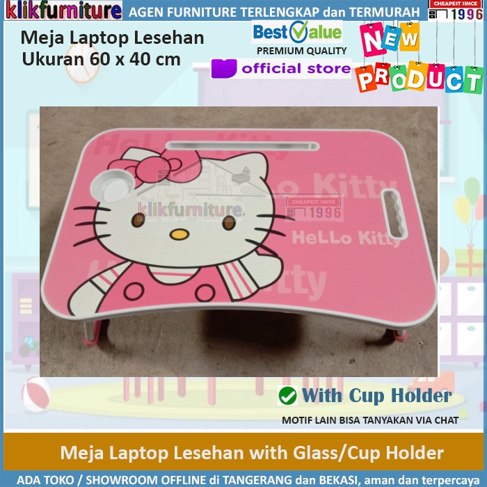 SALE Meja Laptop Lesehan Lipat Anak Hello Kitty