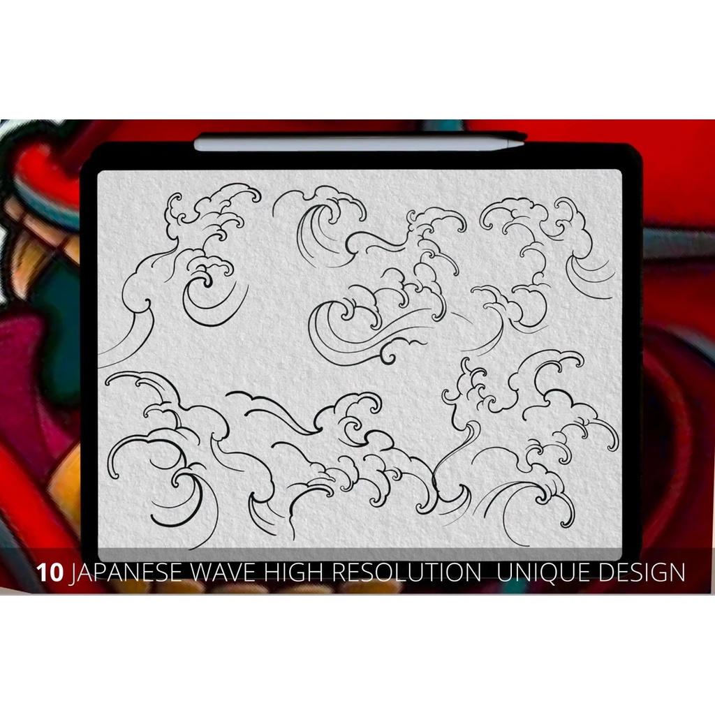 Procreate Brush - Tattoo Mask Stencil Brushes Stamp Vol. 1