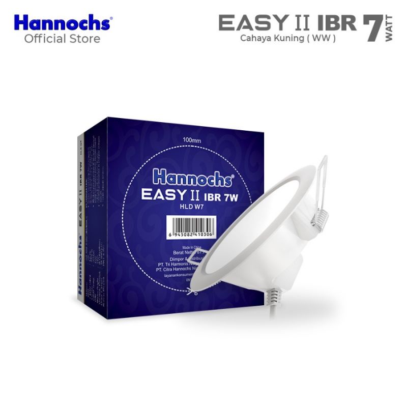 Lampu Downlight LED Hannochs Easy II IBR 7W Cahaya KUNING