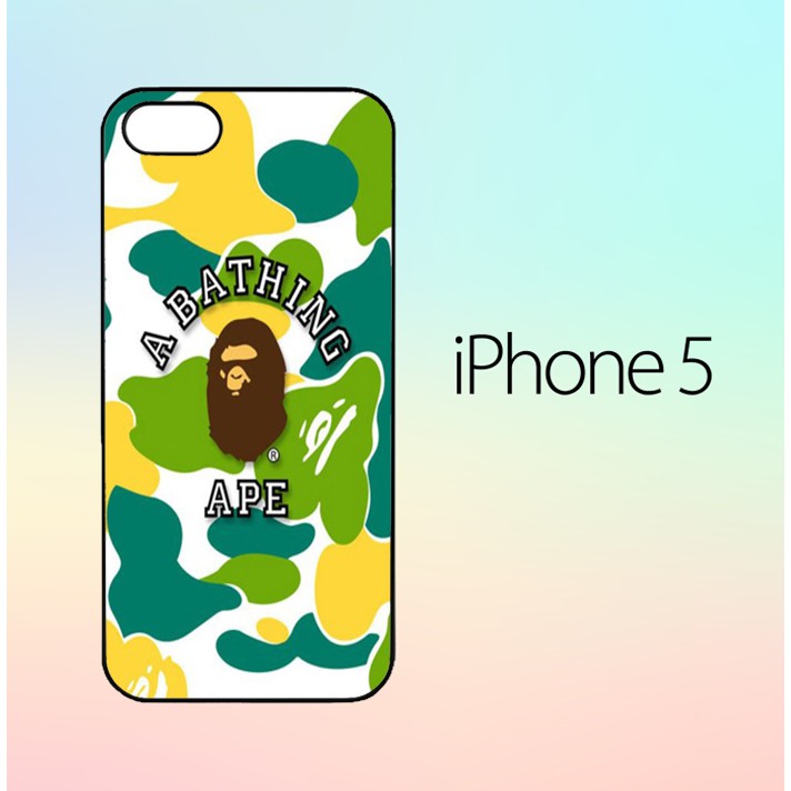 camouflage bape X6151 Casing Custom Hardcase iPhone 5 / 5s Case Cover