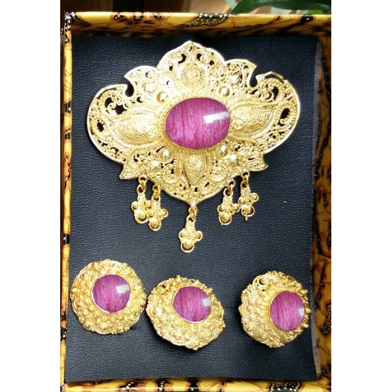 Bros Alpaka Bali Set Bros Anting Cincin U100