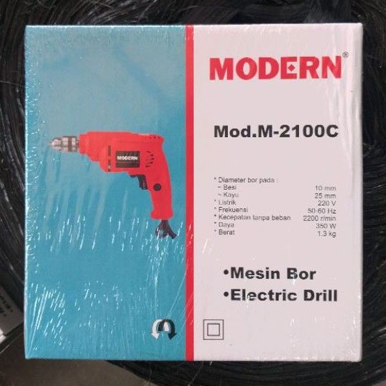 Modern M-2100C Mesin Bor Listrik 10mm Bolak Balik Untuk Kayu Besi Baja Ringan