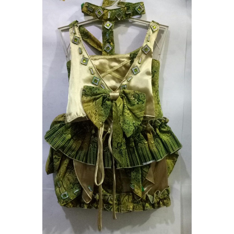 [bekas] DRESS GAUN FASHION SHOW ANAK TK WARNA HIJAU