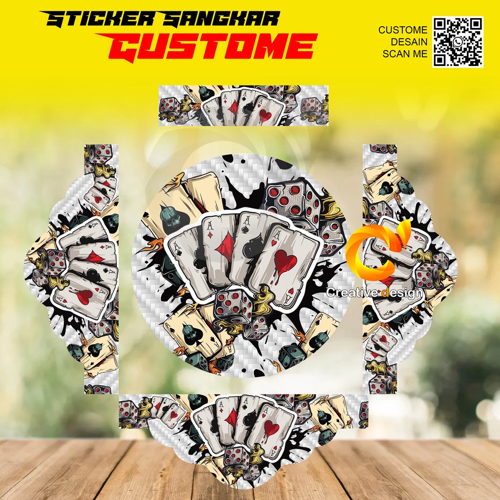 STICKER SANGKAR TEBOK BURUNG LOVEBIRD