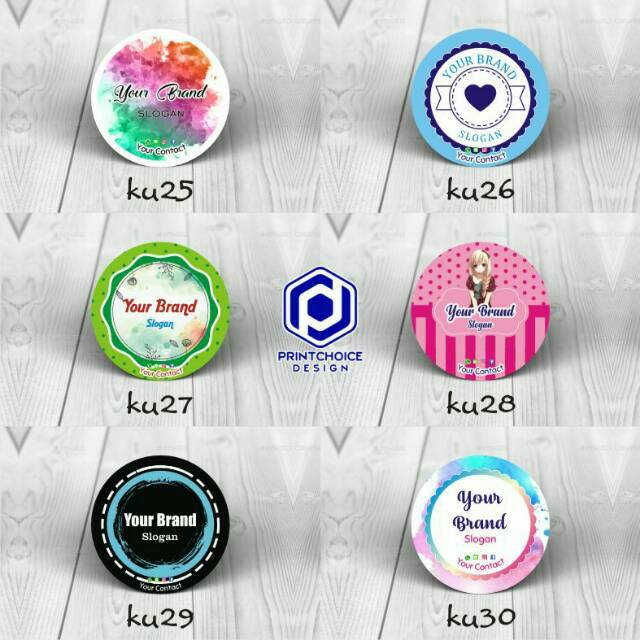 Stiker label free design produk kemasan