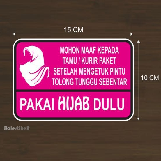 

stiker pakai hijab dulu sticker pintu