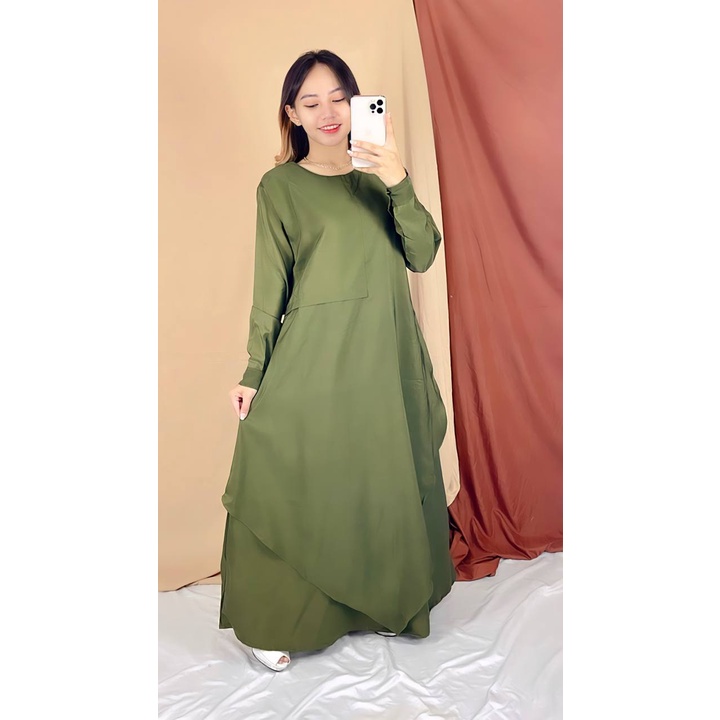 RX FASHION - MIZA DRESS BAHAN MOSCREPE - FASHION MUSLIM ***HIGH QUALITY*** 1R